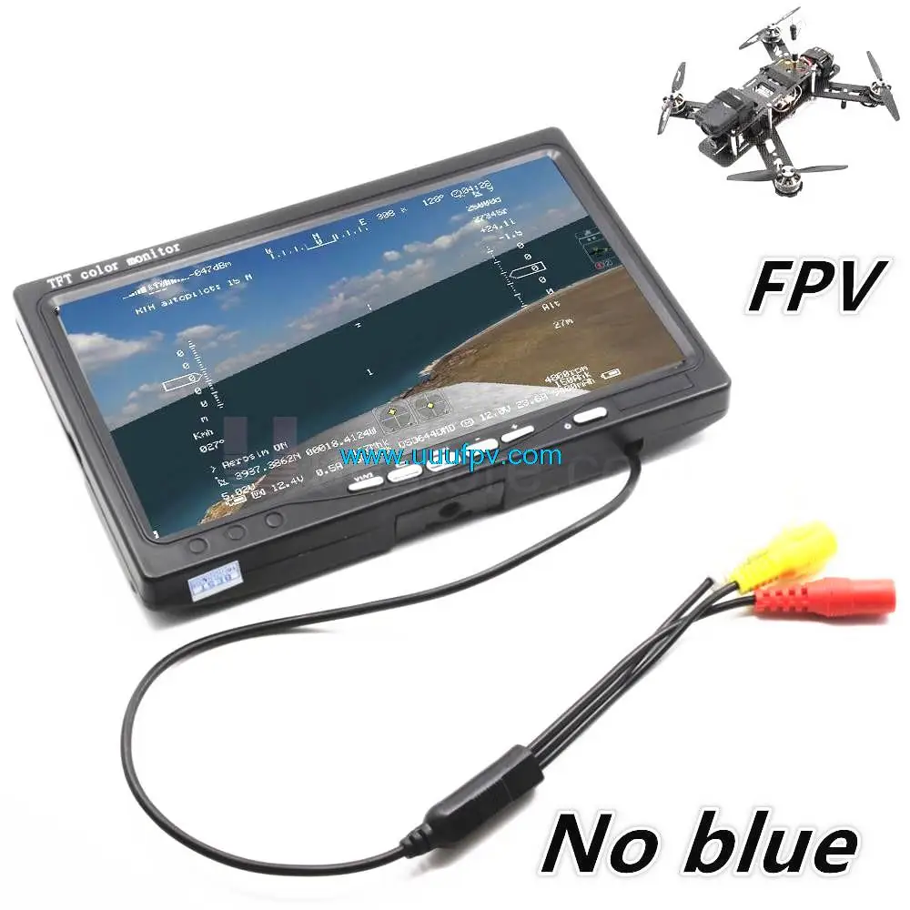 15KM FPV Combo System 5.8Ghz 2000mw Transmitter No blue screen Monitor for xiao yi gopro sj4000 fpv CX20 Quadcopter walkera