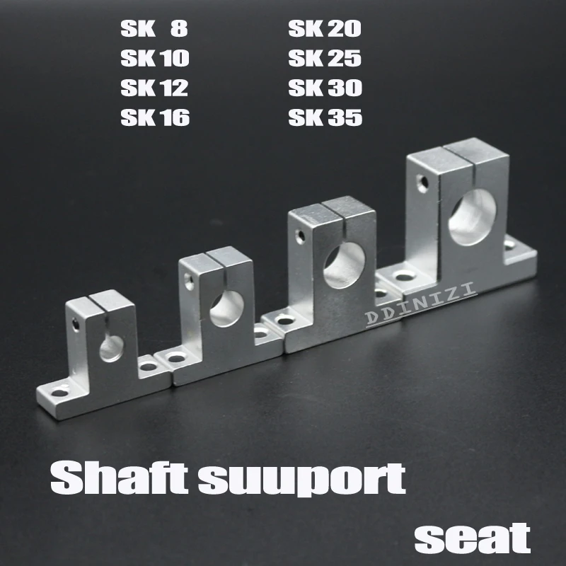 4pcs/lot SK8 SK10 SK12 SK16 SK20 SK25 SK30 SK35 8mm linear bearing rail shaft support XYZ Table CNC Router SH8A 3D printer Part