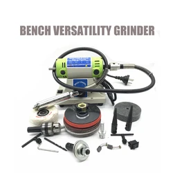 Mini Bench Grinder Electric Versatility Grinding Machine 4mm Chuck Variable Speed Rotary Tool With Flexible Tube Power Tools