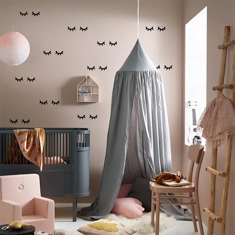 Kids Room Decoration Eyelash Wall Stickers Cute Baby Room Stickers Nordic Girl Bedroom Decor