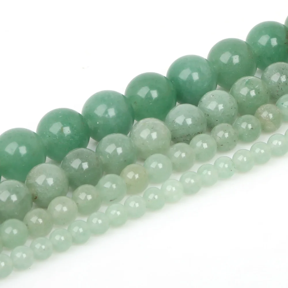 15\'\'/strand 4/6/8/10mm Natural Green Aventurine Stone Beads Loose Spacer Beads For Jewelry Making DIY Bracelet Necklace