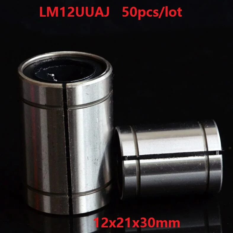 

50pcs/lot LM12AJ LM12UUAJ 12mm adjustable AJ type linear ball motion bearing bush bushing CNC 12x21x30 mm