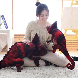 New Red And Green Chameleon Plush Toy Simulation Lizard Soft Pillow Sofa Cushions Personalized Home Decorations Creative Gift