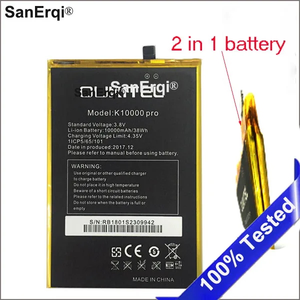 

For Oukitel k10000 Pro Battery Large Capacity Real 10000mAh Battery Replacement For oukitel k10000Pro Sanerqi