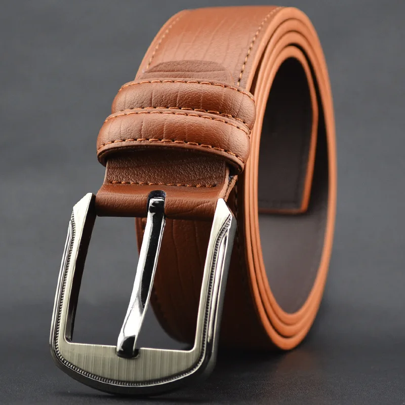 

men's cow genuine leather luxury strap male belts for men new fashion classice vintage pin buckle belt High Quality belts 3.7cm