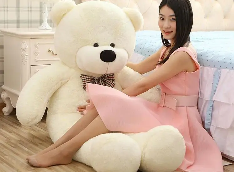 stuffed plush toy large 140cm lovely white teddy bear soft doll hugging pillow Christmas gift s2457