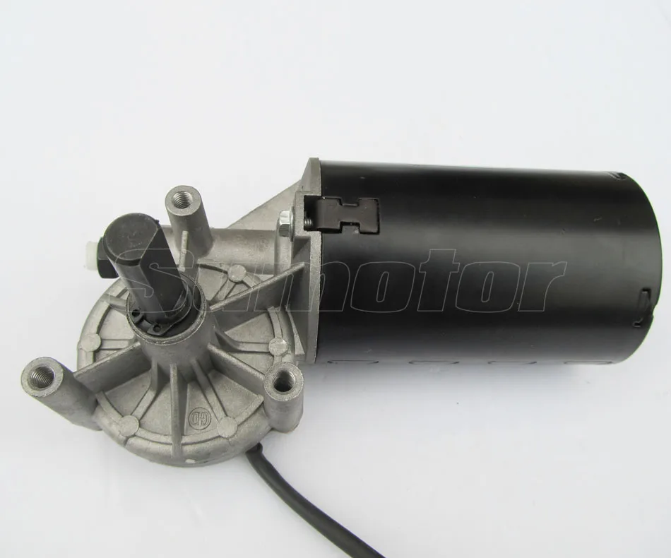 GW70105 25rpm DC 12V 550N*cm Low speed High Torque Worm Geared Reduction Electric Motor for Windshield wiper Barbecue motor