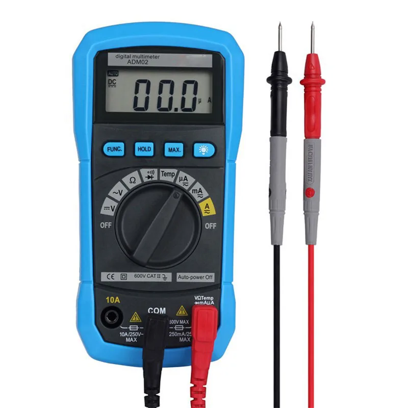 

Professional ADM02 Digital Multimeters DMM DC AC Voltage Current Temperature Meters Tester Instrumentation Multitester