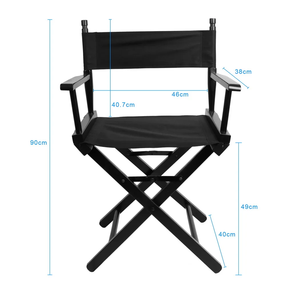 Selens Folding Director Chair Portable Artist Makeup Chair Lightweight Canvas Furniture For Professional Outdoor Camping Fishing