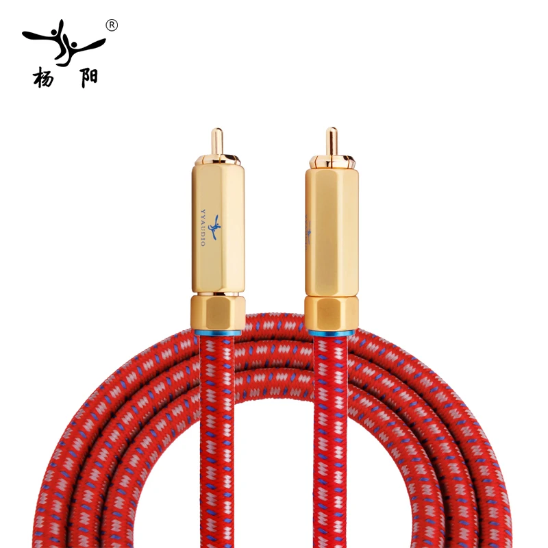 YYAUDIO RCA to RCA Digital Coaxial Audio Cable Dual Shielded Gold Plated Subwoofer Cable Connector for TV Amplifier Subwoofer