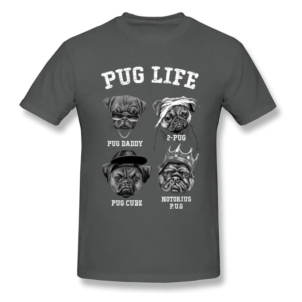 Really Funny Pug Life 2018 Men T Shirt Daddy 2-pug Notorious Cube Family T-shirt Funny Animals Printed Hipster Clothing