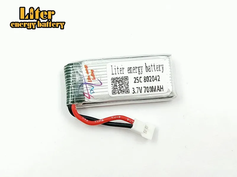 20pcs/lot 3.7V 700mah 802042 battery U818A axis aircraft battery 3.7V 700mah 20C 25C