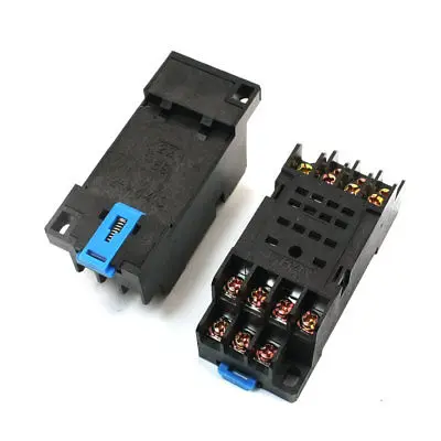 2pcs DYF-14A 35mm DIN Rail Mounted Power Relay Socket Base for HH54P MY4NJ