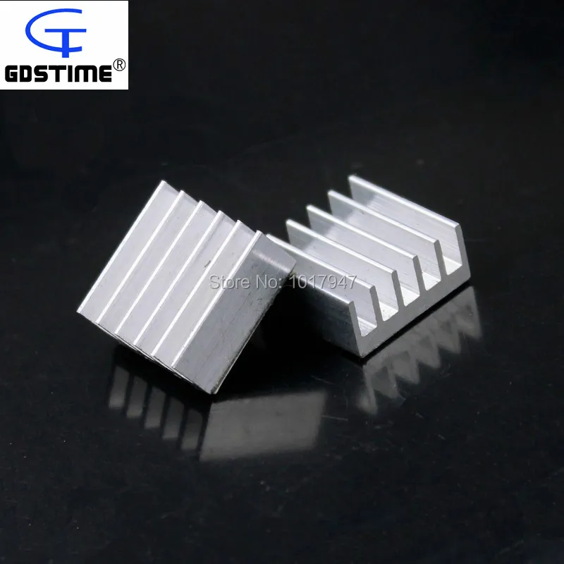 

1000pcs lot Aluminum Adhesive Radiator Heatsink Cooling Kit For IC LED Power 15x15x6.5mm