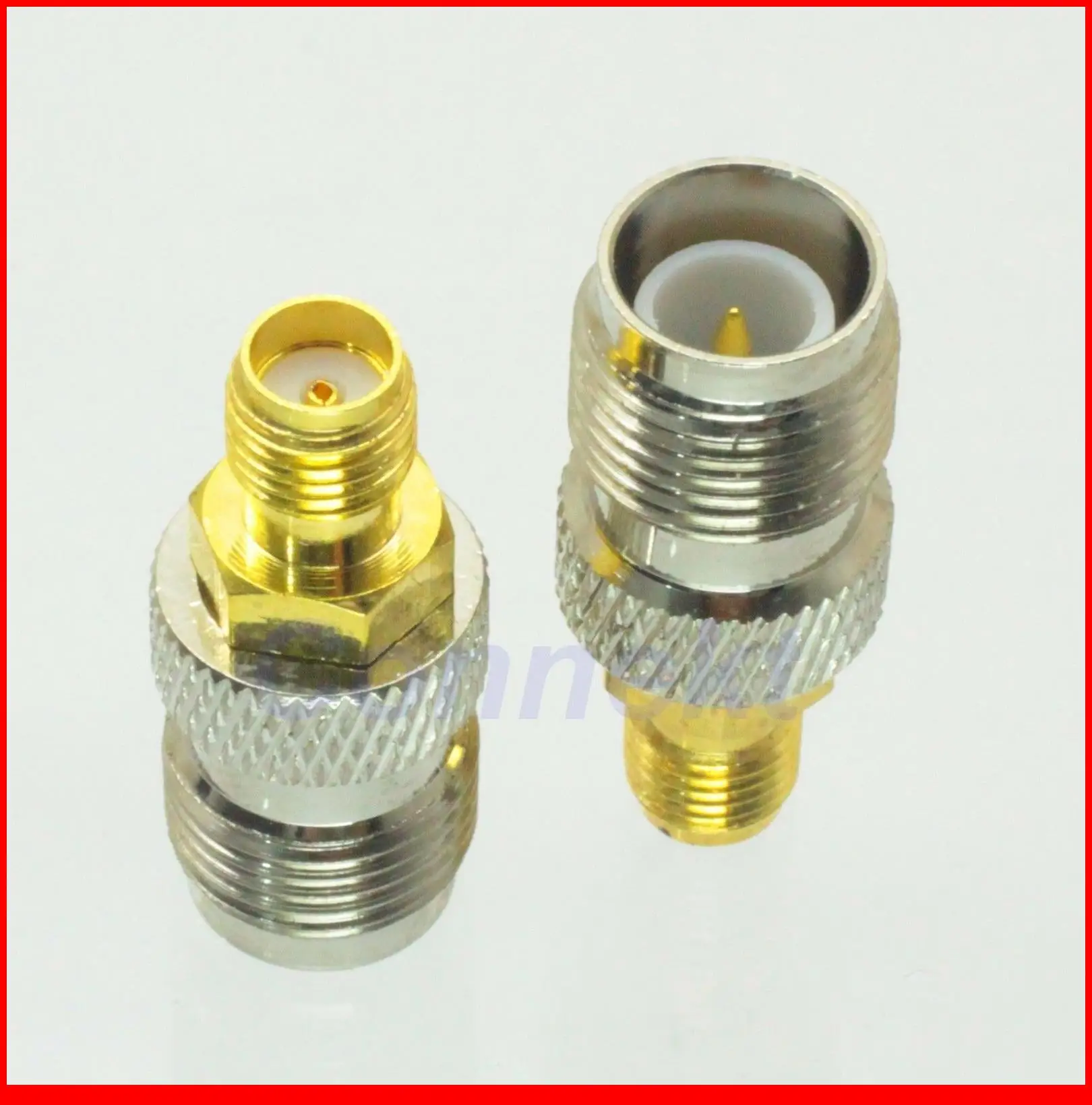 10pcs/lot RP-TNC female plug to SMA female jack RF coaxial adapter connector