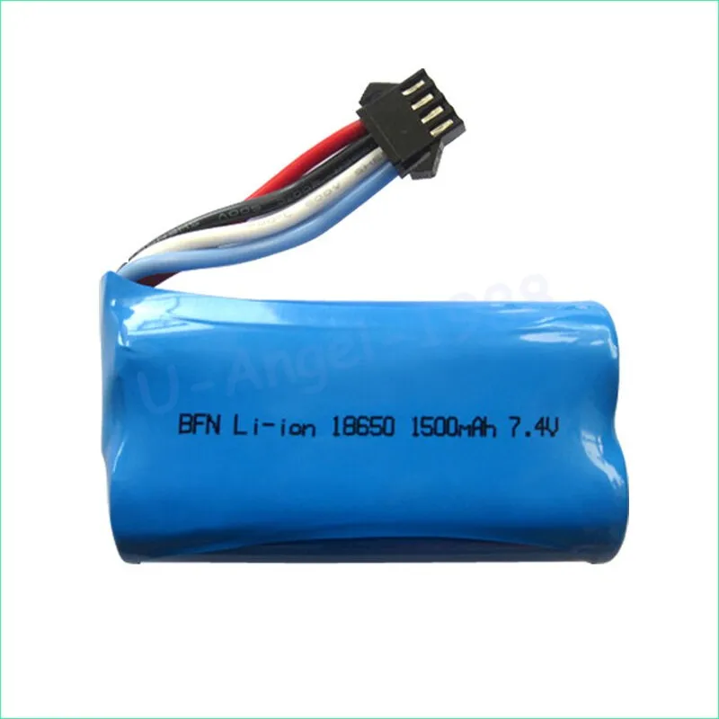 Bateria de íon de lítio de 7.4v 1500mah, mais nova bateria para audi 902 audi 002 2.4g rc barco sm plug para helicóptero rc