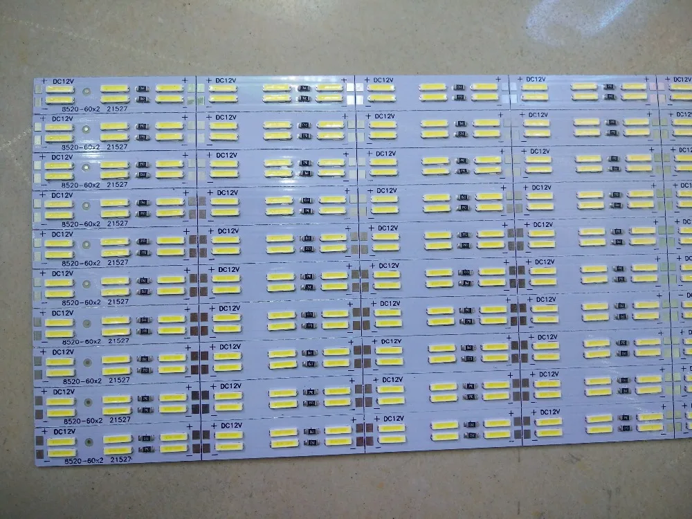 

50pcs*100cm 50pcs*50cm Factory Wholesale Double row DC12V 120SMD 8520 LED Hard Rigid LED Strip Bar Light extra bright brightness