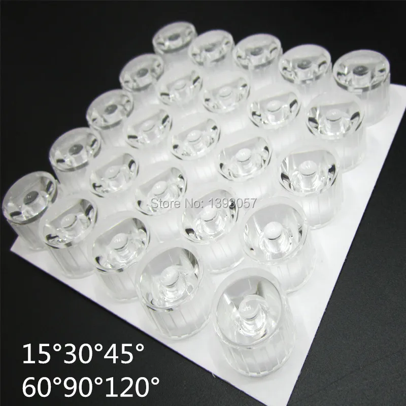 20pcs dia20mm waterproof clearly led lens holder  15//30/45/60/90/120 degree led collimator lens