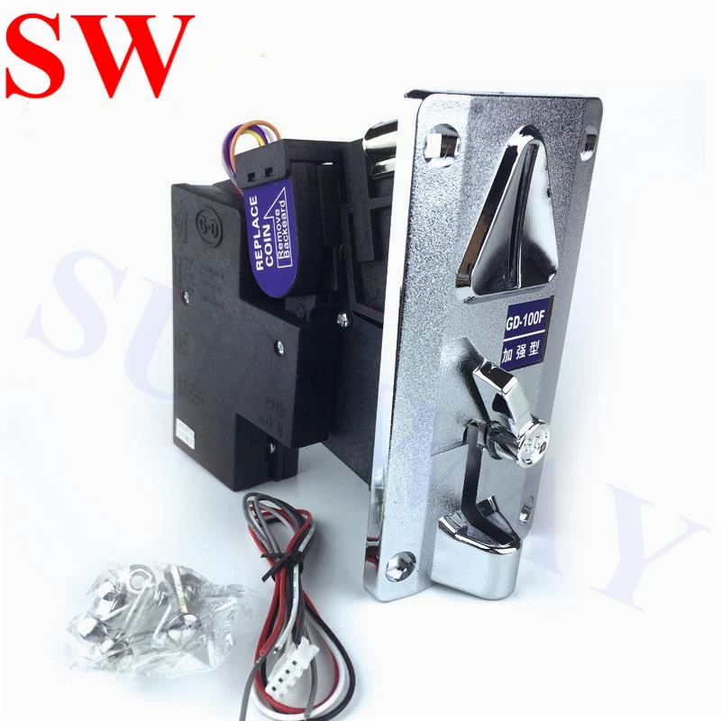 Plastic Electronic Advanced Front Entry CPU Multi Coin Acceptor ,Comparison Coin Selector For Vending Machines GD-100F