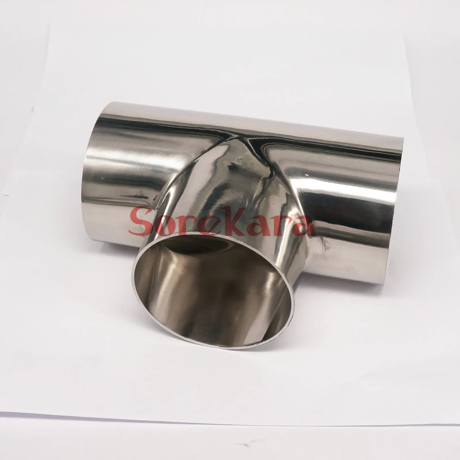 89Mm O/D 304 Rvs Sanitair Weld Tee Connector Pijp