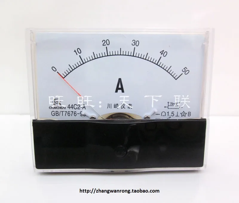 Analog meter mechanical meter DC Ammeter 44C2-50A complete specifications 100 * 80