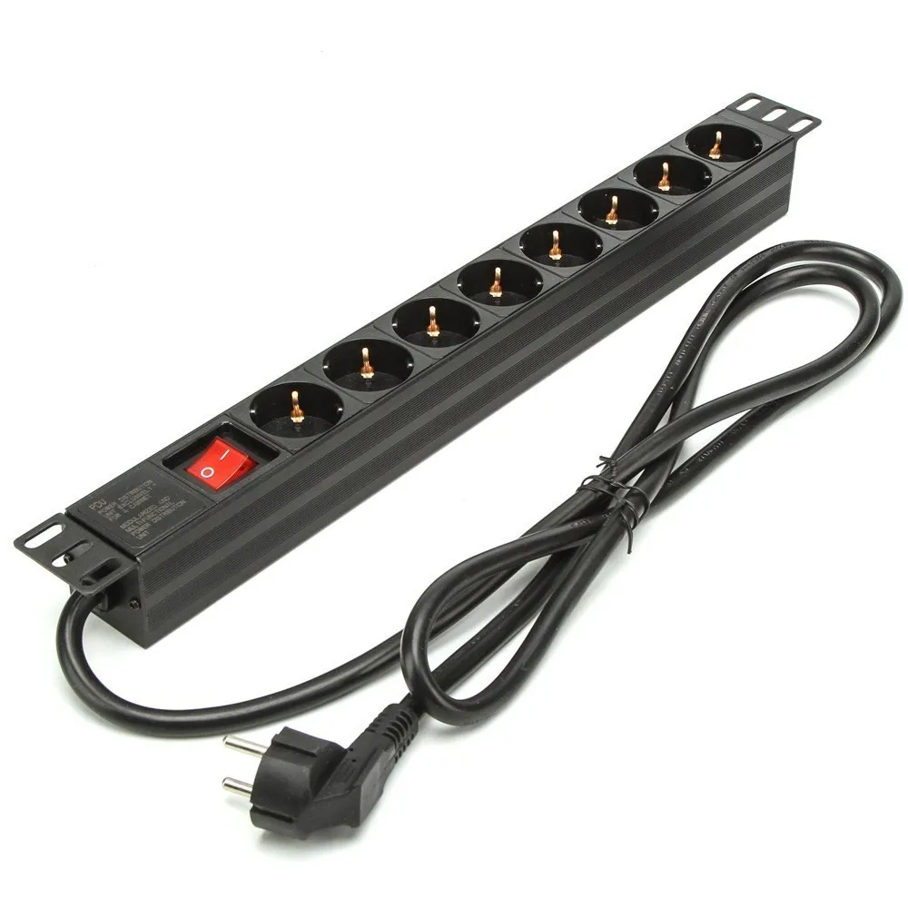 19in-1u-16a-8-unit-german-pdu-network-cabinet-rack-european-standard-regulation-socket-outlet-switch-eu-power-strip-distribution