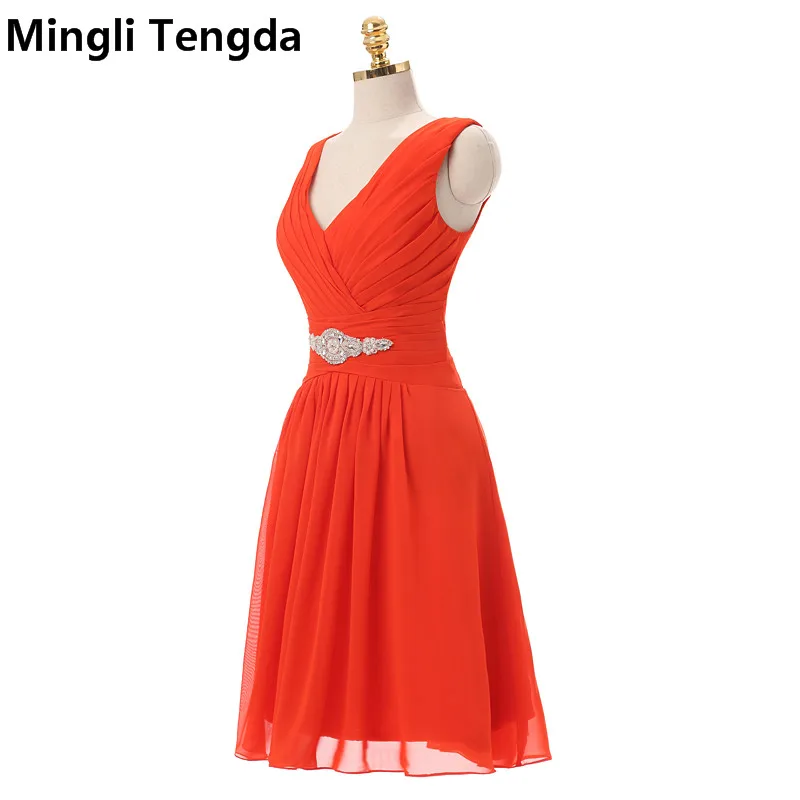 Mingli Tengda-فستان حفلات أحمر قصير للمراهقين ، فستان قصير للمراهقين ، مصنوع حسب الطلب ، من ChiffonDress ، مجموعة جديدة 2017