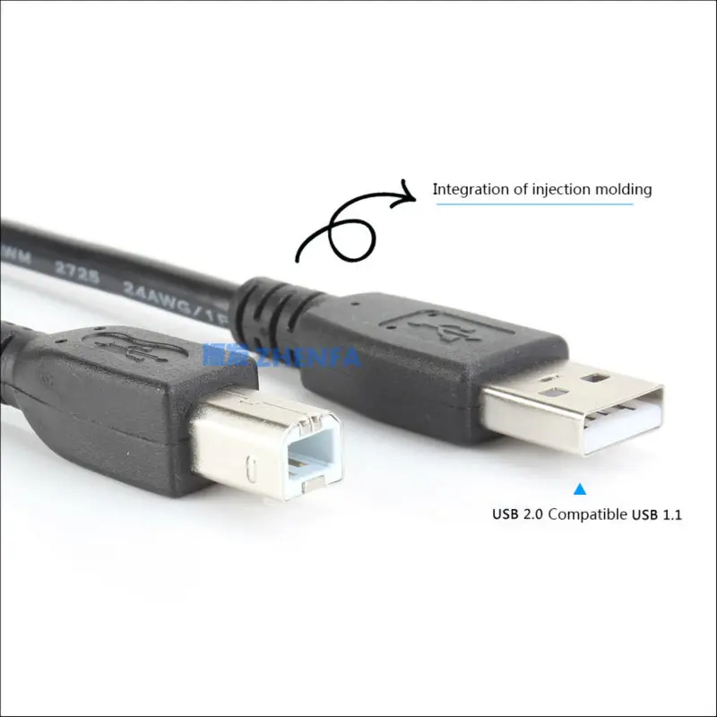 Zhenfa-USB 2.0 케이블 데이터 코드, HP DeskJet F2110 F2120 F2128 F2140 F2180 D1660 D2430 D2445 D2460 D2468 프린터 용