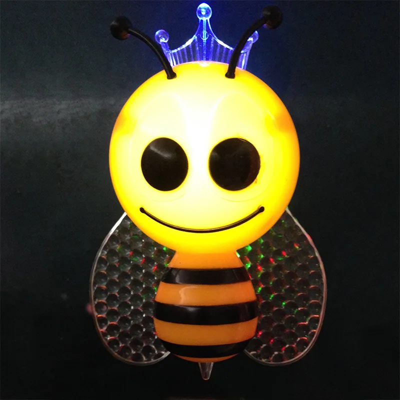 LED Night Light PIR Colorful Cute Insect Wall Lamp With Sensor Emergency Night Lamp Bee RGB Decoration Children Bedroom Light