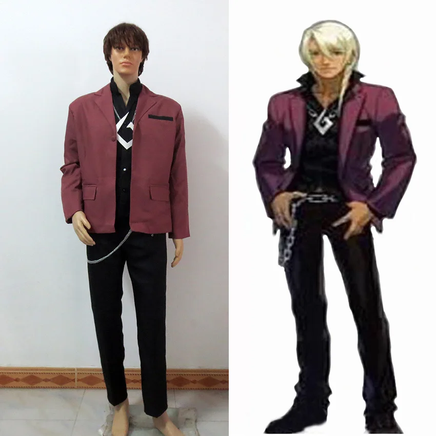 

Apollo Justice Ace Attorney Klavier Gavin Justice Cosplay Costume Custom Made Free Shipping