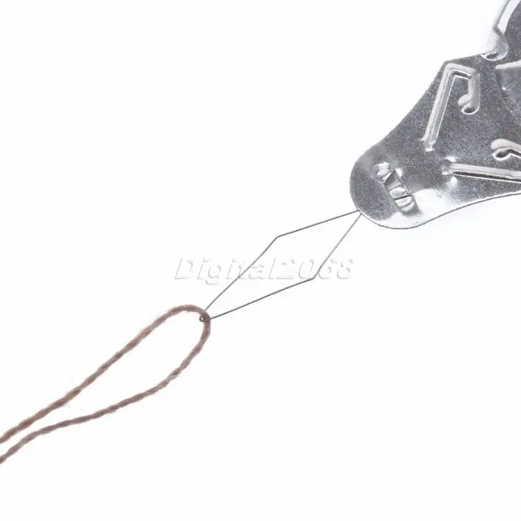 50 Pcs/Lot Aluminum Handworking Accessories Bow Wire Needle Threader Stitch Insertion Tool For Hand Machine Sewing DIY Craft