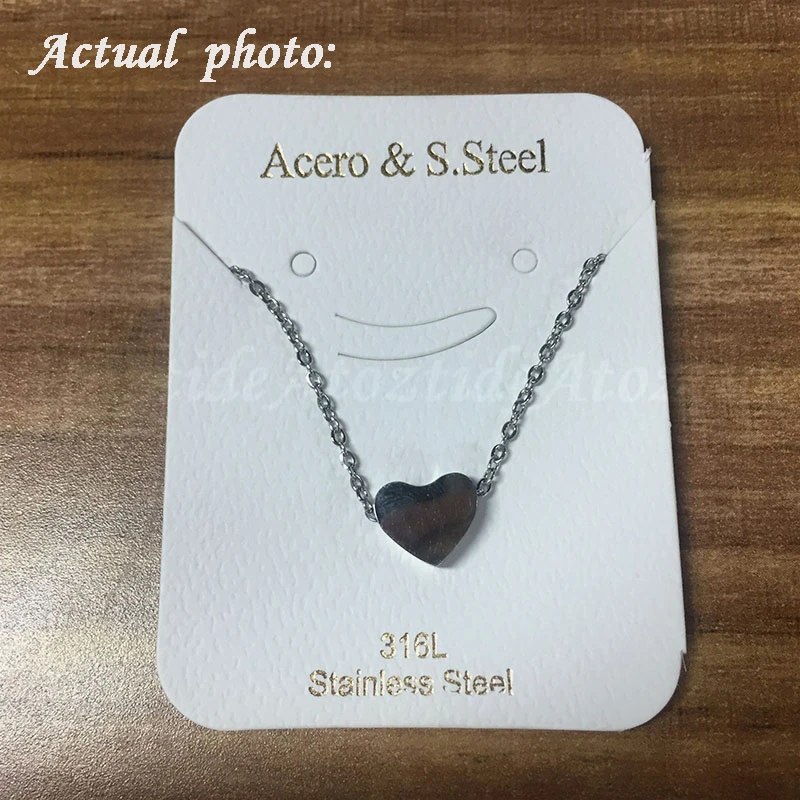 Atoztide Women Engraved 1 Capital Letter Heart Choker Necklace Custom Charm Stainless Steel Gold Color Chain Love Necklace Gift