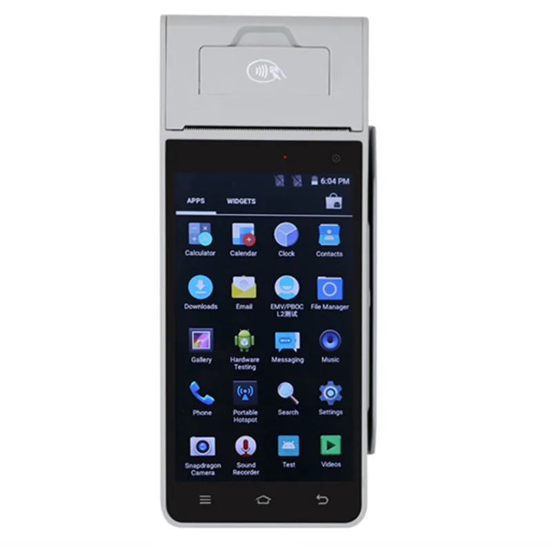 Imagem -05 - Polegada Tela de Toque Pos Terminal Portátil Robusto Nfc Leitor de Cartão Magnético Terminal de Pagamento Pos Android com Impressora 5
