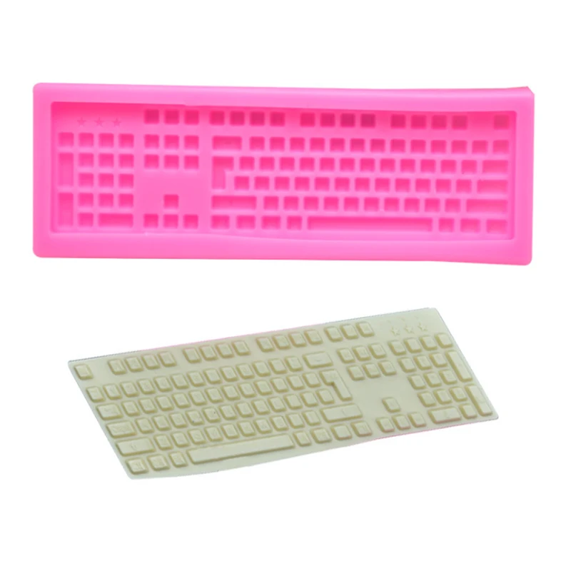 YOMDID Creative Computer Keyboard Shape Cake Mold Practical Fondant Cake Dessert Decoration Mould Biscuits Pastry Making Tool