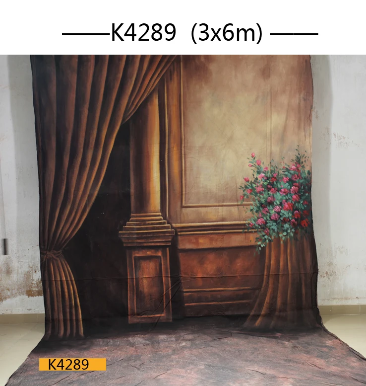 

Professional customized 3x 6M Hand Painted muslin scenic flower backdrop ,100%cotton photography backgrounds for photo studio