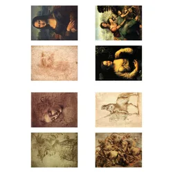 1 PCS Leonardo Da Vinci Famous Oil Painting DIY Book Journal Sticker School Art Decor Scrapbooking Diary Prints Stickers