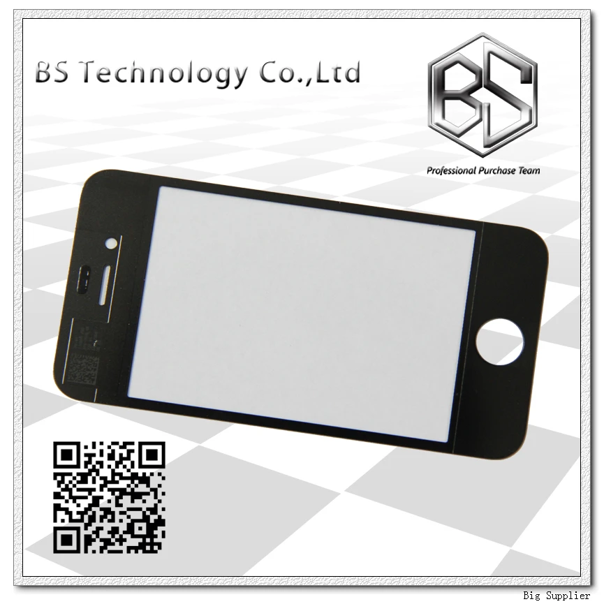 50pcs/lot High Quality Touch Front Glass Panel for iPhone 4 4G A Quality without Dust Black