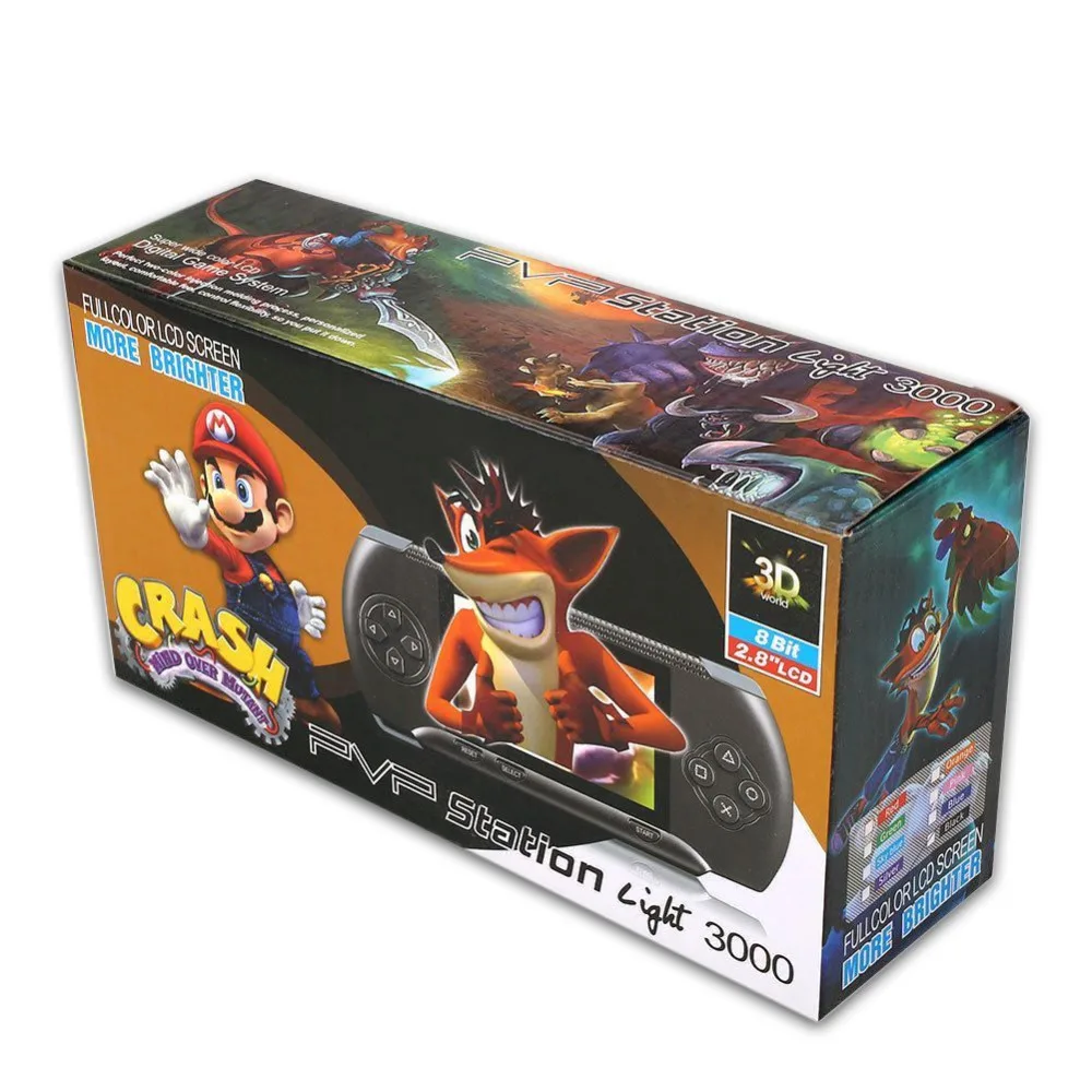 جديد PVP 3000 مشغل ألعاب محمول مدمج 89 لعبة فيديو محمول 2.8 بوصة LCD مشغل محمول لوحدة تحكم ألعاب فيديو صغيرة للعائلة
