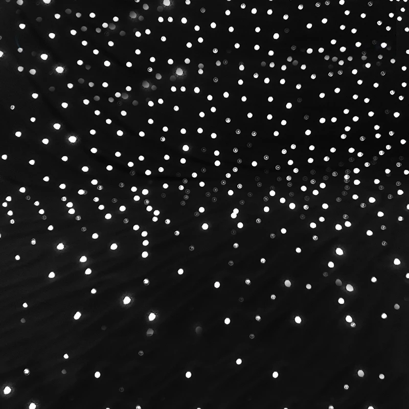 3 meter x 6 meter white lights black fireproof velvet wedding stage led star curtain backdrops decoration DJ wedding backdrop