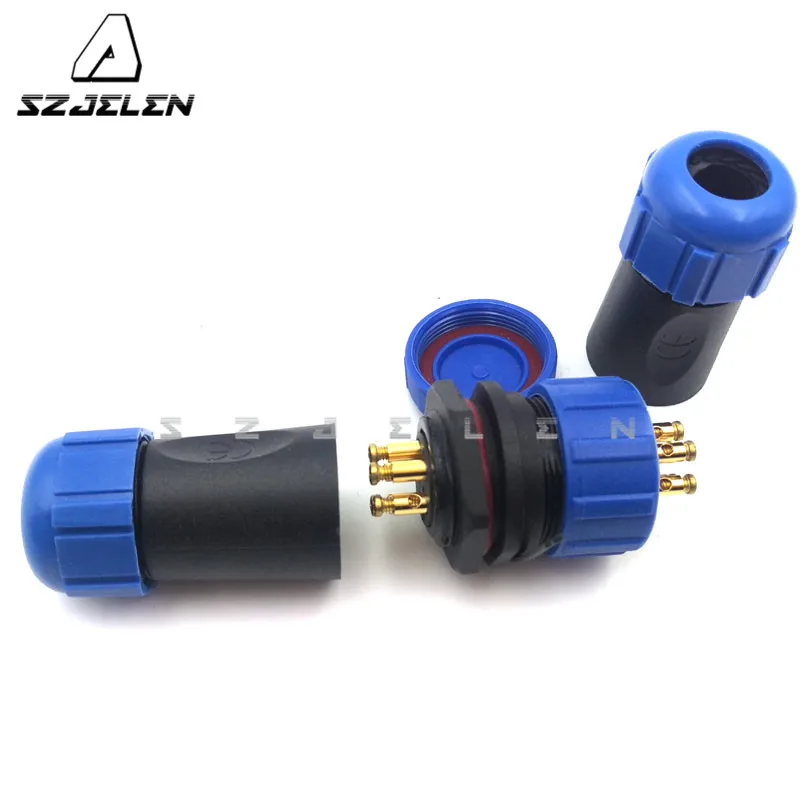 SP2110/SY2112, No Need To Weld, 5 Pins Waterproof Connector ,IP68, Industrial Power Cable Connector, Panel Mount Connector Plug