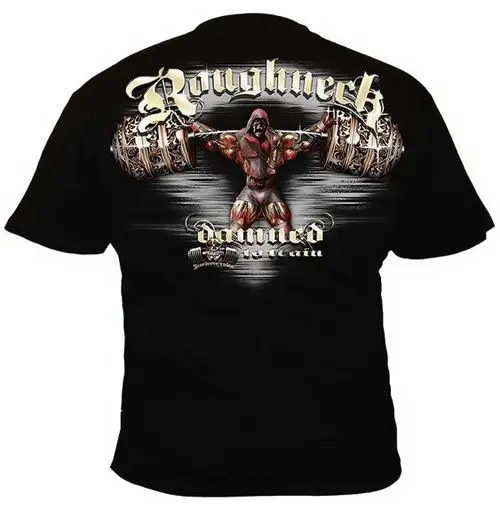 Brand Clothing Men O-Neck Active Roughneck Damned To Train - Black or Red Silverback Tshirt Bodybuilding Cotton 3D T-Shirts