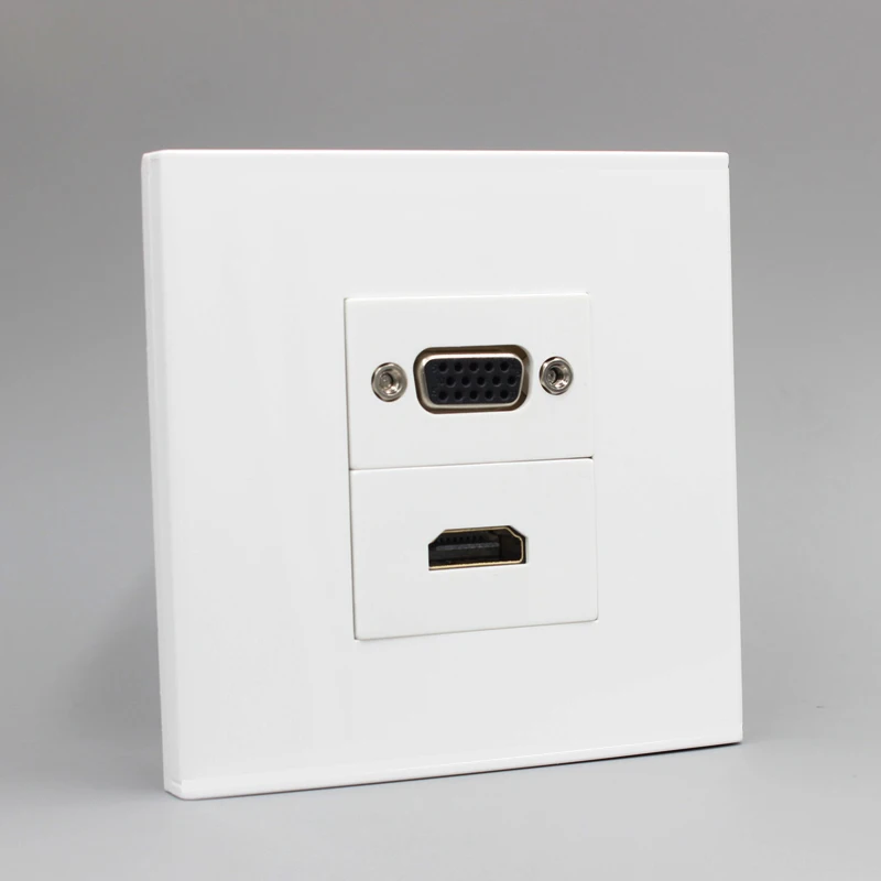 HDMI2.0 VGA PC Wall Panel Female Faceplate Connector For DVD Projector Computer Laptop