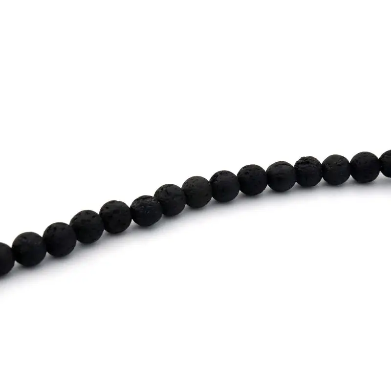 4mm/6mm/8mm/10mm/12mm Lose Spacer Vulkanstein Perlen für Schmuck Finden Halskette Armband DIY Handgemachten Schmuck Zubehör – Detail 6