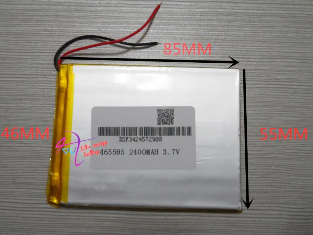 

Лучшая марка аккумуляторов, полимерная литиевая батарея 3,7 В 465585 GPS MP4 Карманный ПК для мобильных устройств 2400 мАч