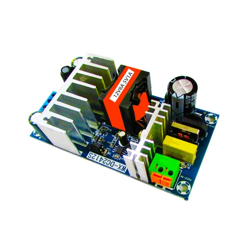 Dual Output AC Converter 110v 220v to DC 12V 8A 5V 1A 100W Switching Power Supply Board power source Module