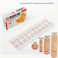 100Pcs/Pack Waterproof Band-Aids Bandages First Aid Medical Anti-Bacteria Wound Plaster Multi Size Home Travel Emergency Kits