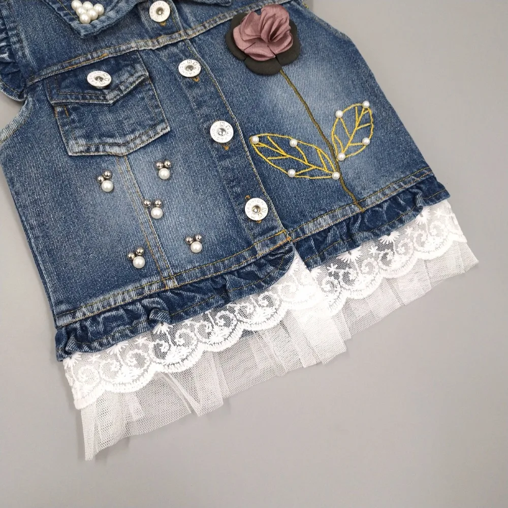 1-10T Baby Denim Vest Babe Jeans Jacket Casual Outerwear Children Clothing Spring Autumn Bebe Clothes Kids Vests Toldder Tops