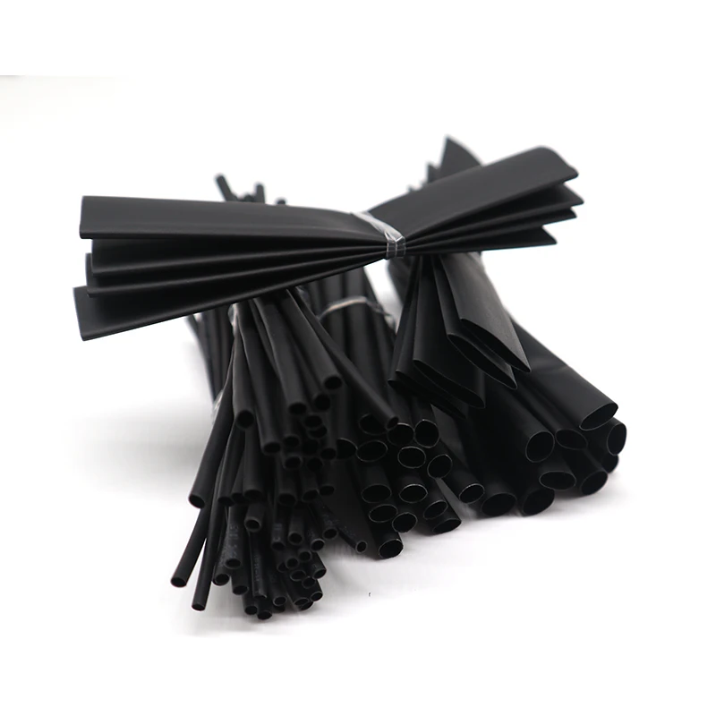 100Pcs/Set Heat Shrink Tube Retractable Term For Isolation Electronic Kits Wire Wrap Protector Cable Electric Black