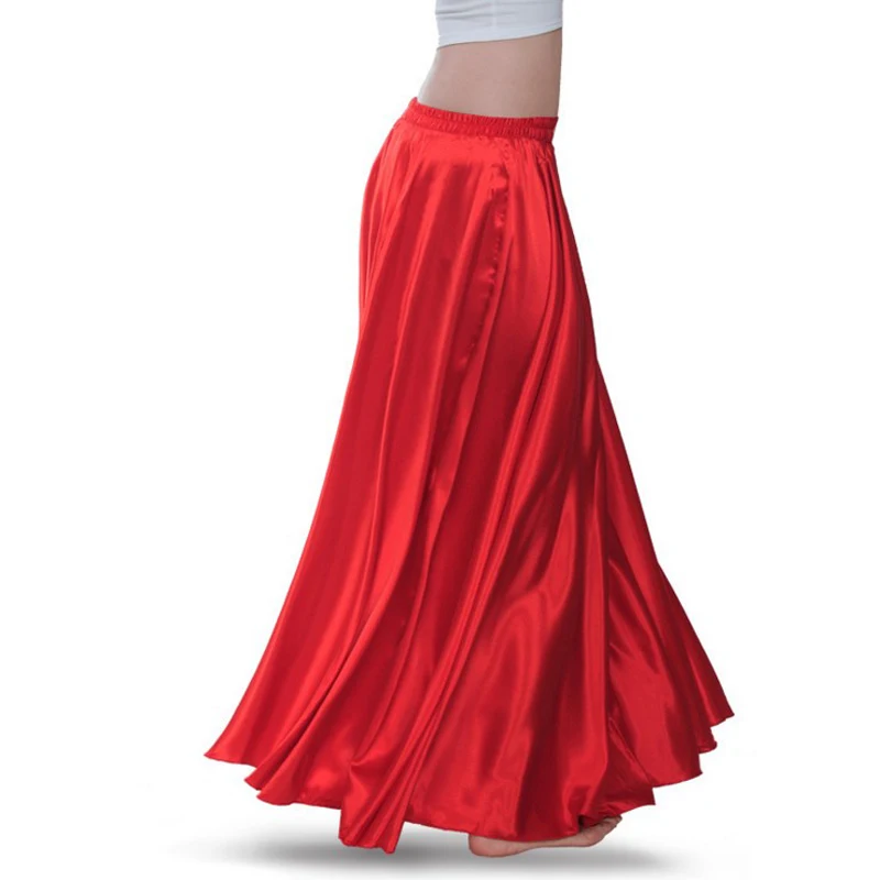 Hem 360 540 720 Spring Summer Silk Long Skirts Casual Retro Black Red Chiffon Pleated Silk Satin Female Maxi Long Skirts Women