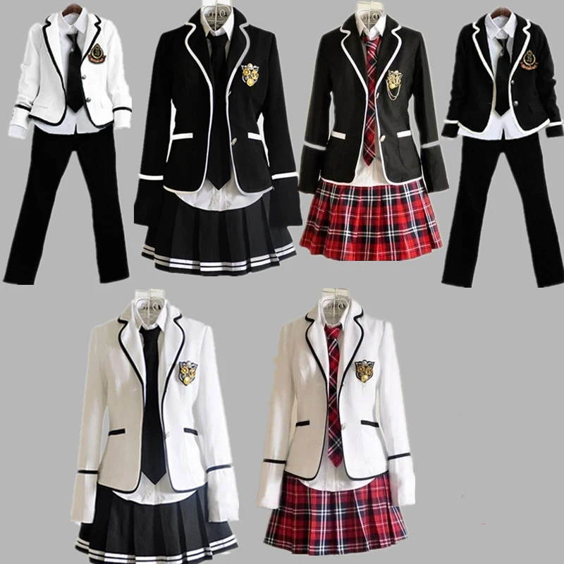 Uniformes de escuela primaria y de manga larga, uniformes escolares japoneses para estudiantes, Lee uniformes para estudiantes británicos